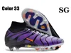 Подарочная сумка Мужчина высокая лодыжка футбольные сапоги Ronaldo CR7 Vapores 15 XV Elite SG Cleats Front Mrank Mbappe 9 Neymar Acc Zooms Soccer Shoes Top Top Trainers Botas de Futbol