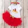 Clothing Sets Summer Baby Clothing Valentines Day Party Girl Tutu Skirt Set Preschool Clothing Baby First Birthday Clothing Little PrincessL2405