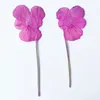 Decorative Flowers Viola Rose Pink Natural Dried Bouquet For Nail Art 40Pcs Feee Shipment