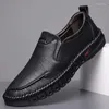 Casual Shoes Fashion Men Men Brands Комфортная кожа для мягкого дна бизнес-пластырь.