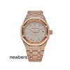 Men Audemar Pigue Watch Royal Oak Automatic Movement Apf Factory 15452OR ZY D038VE.01 Rose Gold and Diamond (2021)