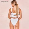 Dames Swimwear Designer Designer Designer Sexy White Swimsuit Women Cut Up Bathing Suits Beach Wear Swimming Suit L6369DFS