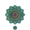 Cour et jardin Turbine, 30,48 cm Mandala Métalle en acier inoxydable 3d Décoration, terrasse arrière-cour art éolien extérieur cadeau de pelouse suspendue