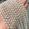 Lösa ädelstenar fina naturliga ovala sötvatten pärlor risform spacer pärlor för smycken tillverkar diy armband örhängen tillbehör