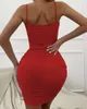 2024 Women's sexy new camisole dress, summer V-neck and buttocks wrapped dress F51326