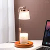 Kandelaars houten basis dimbare luxe elektrische wassmeltlamp slim Europees modern kandelaar middelpunt kerzenhalter home decor