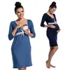 Беременные платья 2024 Беременная одежда для снарядов Женские платья для беременности пижамы по уходу за ночной рубашкой.