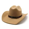 Nowe ręcznie robione pióra poczuć fedorę kapelusz vintage mężczyźni Panama Trilby Hats zakrzywiony brzeg dżentelmena imprezowa czapka