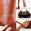 SC Luxury Brand Cow Leather Tote Bags Designer Cowhide Handtassen vrouwen schouder mode vrouwelijk grote capaciteit voering tas 240508