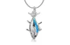 Colliers de pendentif Bleu Fire Opal Tuna Collier Pendants Pendants Bijoux de mode pour femmes Drop5749880