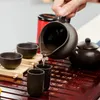 Ensembles de théâtre de thé Ensemble de thé yixing plateau en bois massif tasse en céramique de haute qualité tasse