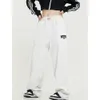 American style sanitary for men women, loose and straight tube with a hanging feeling, floor mop pants, hiphop casual sports pants F51324