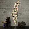 パーティーデコレーションイスラエルビールキャップマップボトル愛好家のためのユニークなデザインアートギフト壁