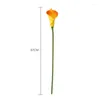 Decoratieve bloemen Simulatie Calla Lily PU Lange paal Grote een enkele bloem feel gekrulde bruiloftdecoratiefeestje