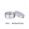 60 ml lege aluminium cosmetische containers dozen POT LIP BALM ALUMINIUM JAR TIN VOOR CREAMS ZALT Hand Cream verpakking VKKQW AQKOW