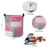 Laundry Bags Oil Painting Abstract Texture Pink Foldable Basket Large Capacity Waterproof Storage Organizer Kid Toy Bag