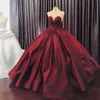 Новые настройки буфти с пухлыми дешевые платья Quinceanera Ball Plower Sweetheart Satin Appliques кружевные вечеринка сладкие 16 платья 242