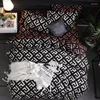 Bettwäsche -Sets Geometrische Bettwäsche Deep Nordic Kids Duvet AW41# Cover -Bettdecke King Set Double Black Size