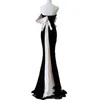 2024 плюс размер Черная русалка блестящие выпускные платья Новое арабское aso ebi кружево бисером сексуальное вечернее формальное формальное вечерин