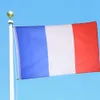 Drapeau 50pcs imprimé France 90x150cm Banner en polyester européen avec 2 œillets en laiton pour suspendre les drapeaux nationaux français et les bannières S s