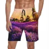Short pour hommes maillot de bain lavender planche d'été pourpre et blanc décontracté plage homme conception de surf