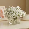 Dekorativa blommor 6/4/2 Gunch Rustik Artificial Flower White Gypsophila Babysbreath Interspersion Deco For Home Table Wedding Floral