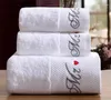 Towel 3pcs/set El 16s Cotton Terry Bath Set For Adults Embroidered Luxury 1pc 2pcs Hand Face Towels Bathroom