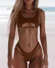 Seksowna set Ellolace Bikini Hollow Out Womens Swimsuit High Cut Micro -Squodwear 2022 Stylowy kostium kąpielowy Stroje plażowe 2 sztuki Q240511