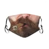 Suministros de fiesta Funny Smiling Beard Mask Filter Filter Pocket Bockable Breatable Reusable para mujeres