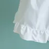 Chicas chicas ruffles outline retro blancos blancos ajustable victoriano babero mucama cosplay pastel de cocción horneado para hornear 240429