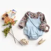 Rompers Sanlutez Flower Baby Girls Ajustement Princesse Coton Coton Automne Spring Baby Clothing Coins à manches longues Citel2405