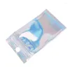 Сумки для хранения 400 шт. Печата Mylar Wrans Pression Muck 2,3x3,9 дюйма голографическая цветная алюминиевая фольга для еды