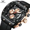 Armbandsur Luxury Men's Watch Fashion Märke Onola Multifunktionell vattentät kvarts Silikonbandklocka Relogio Masculino