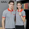 Gaaj marka Mężczyzn Polo Shirt Pocket Contrar Bawełniany krótki rękaw męskie obroń