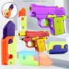Jouets à canon 3D imprime jouet arme à pistolet pistolet couteau radis lumineux réduction de la pression fidget jouet gravity mini
