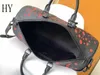 Designer Luxury M59912 Keepall 50 New Men's X YK Wave Point Old Flower Leather Handbag shoulder travel bag 7A Best Quality