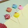 5pcs bougies gâteau à la crème glacée colorée joyeux anniversaire bougie childans activité de fête créative amour ancêteur décoration de cuisson