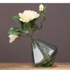 Vasi di vetro Vase creatività geometria Tilt Diamond Flower Dispagnie idroponica decorazioni per la casa moderne trasparenti