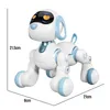 Komik RC Robot Elektronik Köpek Dublör Ses Komutu Touchsense Müzik Şarkısı Erkekler için Çocuk Çocuk Oyuncakları 6601 240511