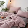Set di biancheria da letto lavabile a colori solidi set romantico di lusso ragazze moderne copri la creatività addormentata coUette de lit decorazioni per la casa ec50ct