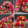 Kwiaty mężczyzn i kobiet Chińsko-chińsko-chińska kurtka w stylu chińska ciepła bawełniana kurtka zagęszcza się pekietowa zimowa bawełniana kurtka północno-wschodnia kwiat