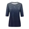 Kvinnors T -skjortor Roupas Feminina Women kläder 3/4 ärm för söta tryckta grafiska tees blusar avslappnade plusstorlek grundläggande toppar pullover