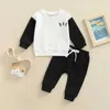 Ensembles de vêtements Ruewey Set Baby Boy Clothing Automne Baby Top and Bottom Set Childrens Lettre à manches longues Set Baby Group Clothingl2405