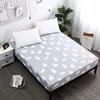 Ensemble de literie Impression de couverture de matelas ajusté en linge de lit avec bande de protection élastique Pold Polyester King Size Set
