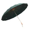 NIEUW 16 Bone vaste kleur Kleine frisgekleurde lijm driedelige zon houten handgreep advertentie geschenk paraplu