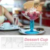 Wegwerpbekers rietjes 230 ml duidelijke dessert cup creatief ijs transparante drank