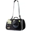 Sac de chat d'espace de chat de dessin noir minimaliste, petit sac de voyage en plein air du printemps / d'été, sac de compagnie de grande capacité 959
