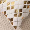 Pillow Soft Fur Cover 45x45cm Gold Printing White Grey Plush Decorative For Sofa Livingroom Decor Pillowcase