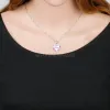 Ny inspirerande hjärtformhalsband för kvinnor älskar hopp dröm tro tros bokstäver glas hänge kedjor mode smycken