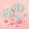 Baking Moulds 3D Love Heart Shape Decorative Silicone Mold Fondant Cookie Chocolate Mould Candy Cake Pudding DIY Tools